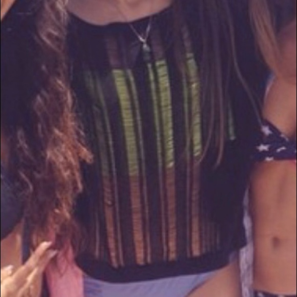 Black bathingsuit cover up , mesh see through